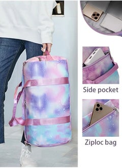 MIXDE الاتجاه الجديد حقيبة السفر القماش الخشن الرياضة رياضة حمل حقيبة الكتف Crossbody حقيبة بين عشية وضحاها للنساء الرجال عطلة نهاية الأسبوع حقيبة تسليم العمل  - Image 2