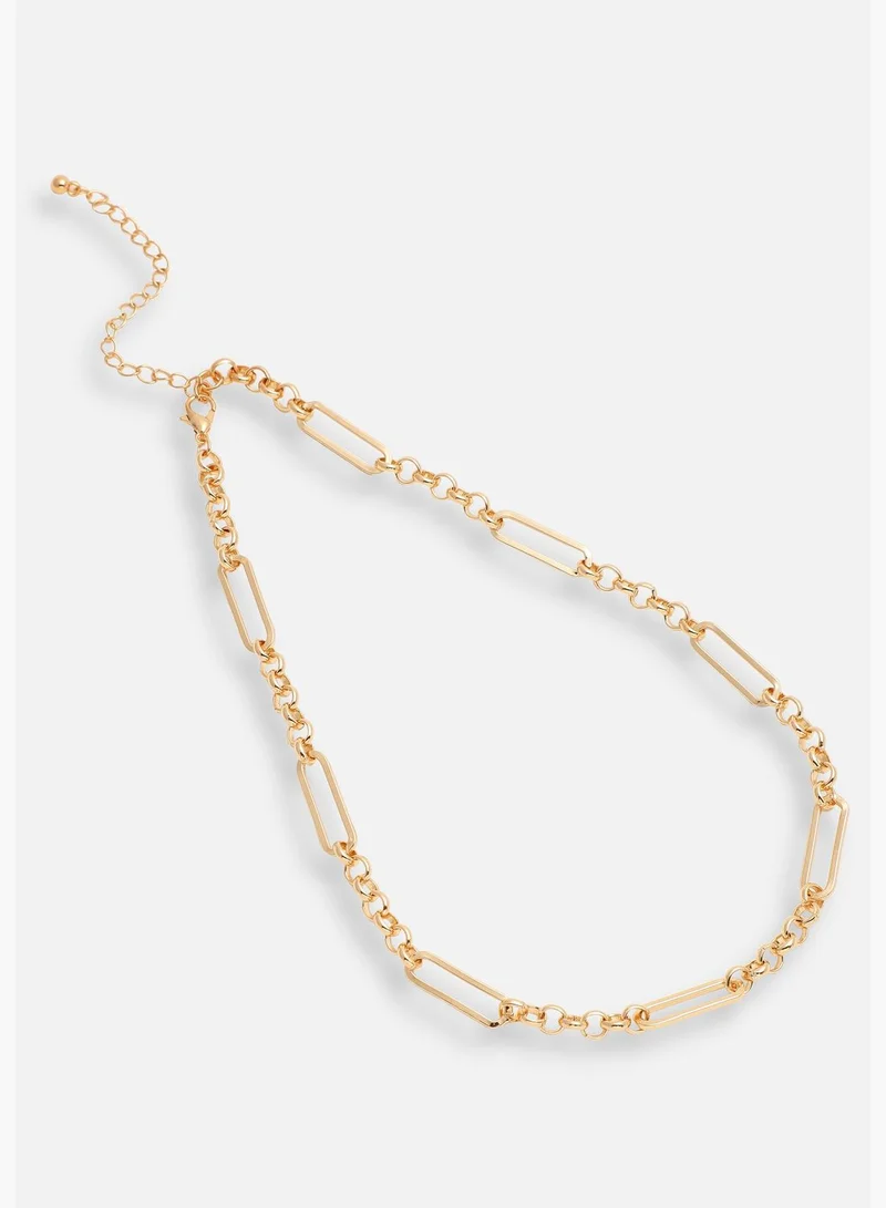 SOHI Gold Plated Party Designer Stone Layered Necklace For Women