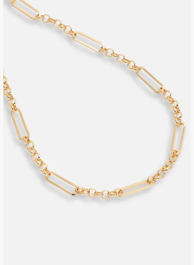 SOHI Gold Plated Party Designer Stone Layered Necklace For Women