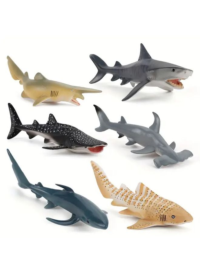 Lifelike Little Tiger Shark Model Educational Marine Life PVC Figure - Image 2