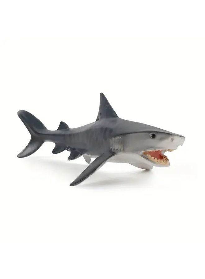 Lifelike Little Tiger Shark Model Educational Marine Life PVC Figure - Image 1