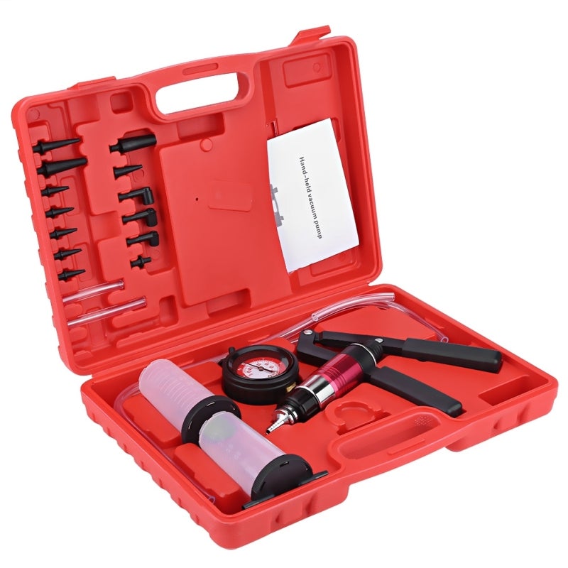 Handheld Vacuum Pump: 1 Set Aluminum Anodized Corrosion-Resistant Kit - Portable Dual-Pressure Mode Brake Bleeder Kit for Diy Auto Repair, Automotive Vacuum System Testing - Image 3