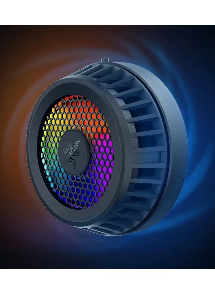 Razer Phone Cooler Chroma (Magsafe) - Smartphone Cooling Fan Chroma Rgb (Compatibility With Magsafe, Advanced Cooling Technology, Twelve Rgb Leds, USb Type-C) Black - Image 2