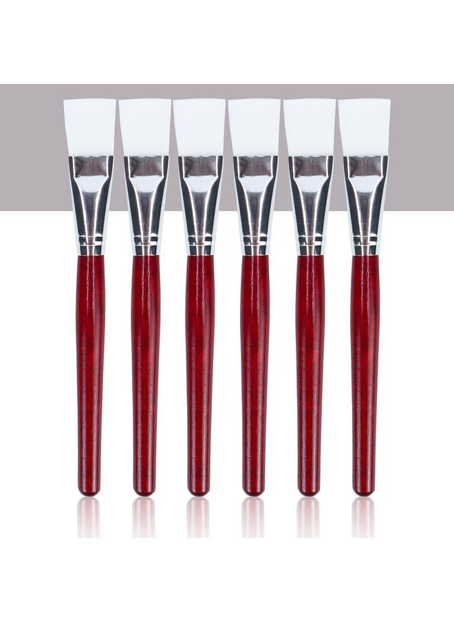 NFI essentials Pack Of 6 Square Foundation Brush For Liquid Cream Makeup Professional Flat Face Mask Brush For Facial Premium Soft Synthetic Brush For Blending Cosmetics  - Image 1