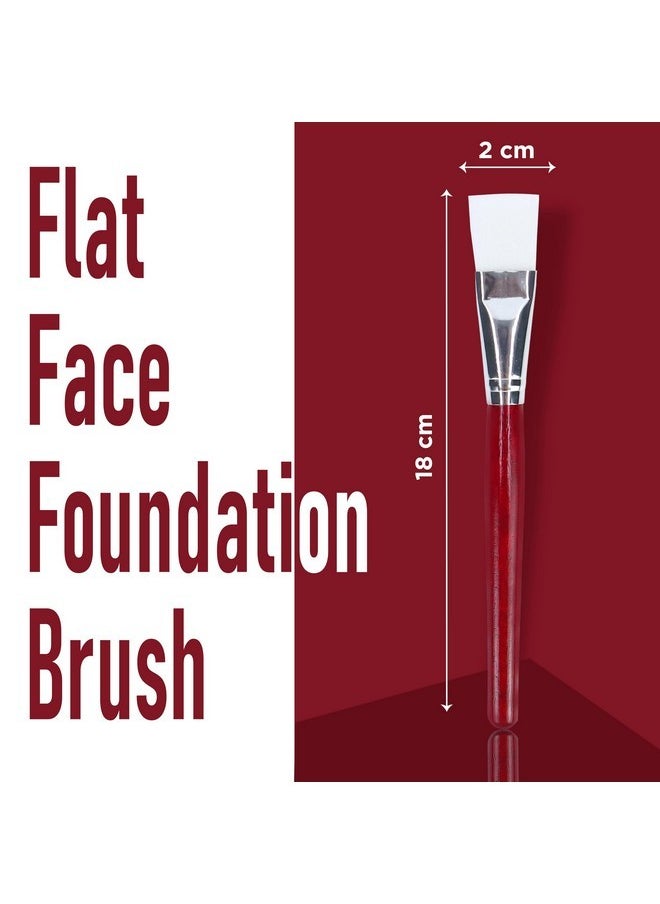 NFI essentials Pack Of 6 Square Foundation Brush For Liquid Cream Makeup Professional Flat Face Mask Brush For Facial Premium Soft Synthetic Brush For Blending Cosmetics  - Image 4