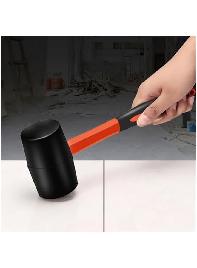 Rubber Hammer with Shock Absorbing Fibre Handle, 15.8 Oz Mallet for Camping, Floor Installation, Tent Stakes, Home Decoration and Woodworking (15.8 oz) - Image 3