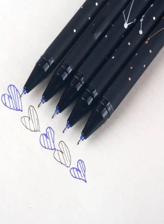 APCATIO Erasable Gel Pens printed star galaxy zodiac 0.5mm gel Blue Ink Pen Office School Stationary Supplies (6) - Image 2