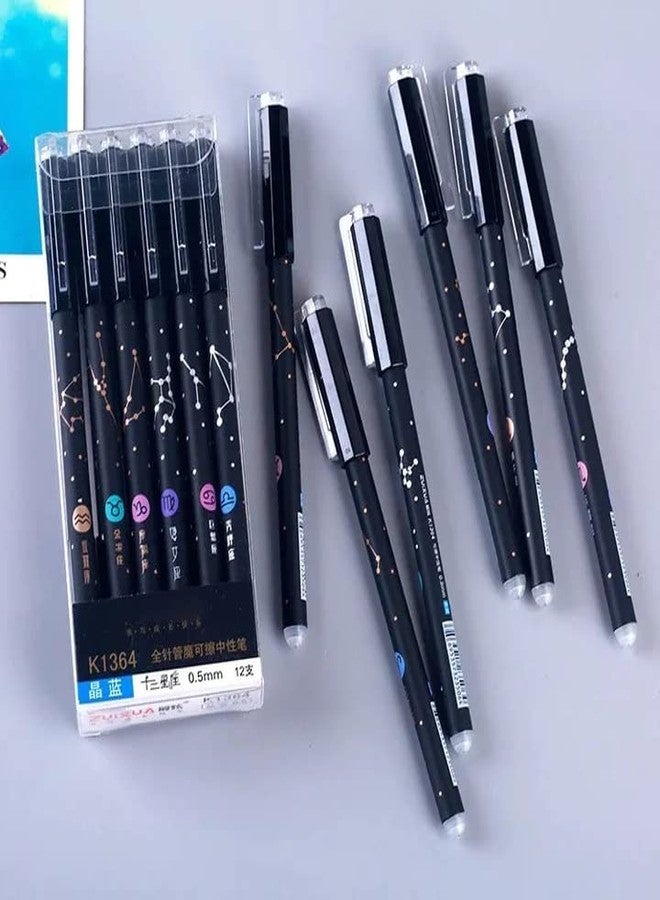 APCATIO Erasable Gel Pens printed star galaxy zodiac 0.5mm gel Blue Ink Pen Office School Stationary Supplies (6) - Image 5