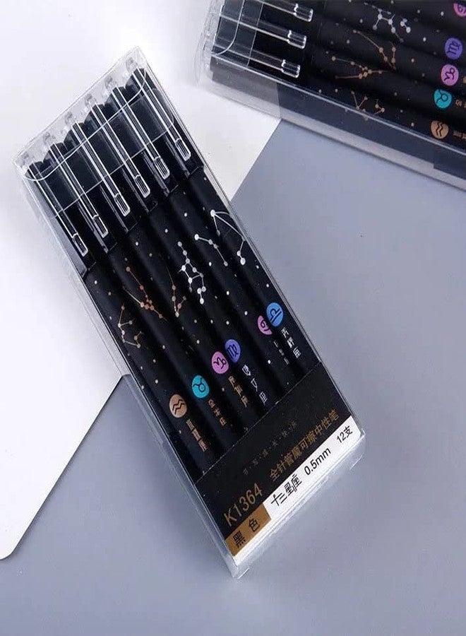 APCATIO Erasable Gel Pens printed star galaxy zodiac 0.5mm gel Blue Ink Pen Office School Stationary Supplies (6) - Image 1