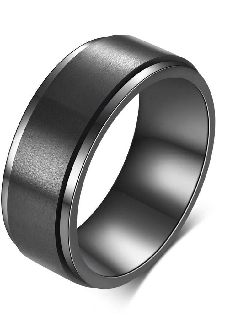 Loquat Stainless Steel Solid Polished Signet Ring