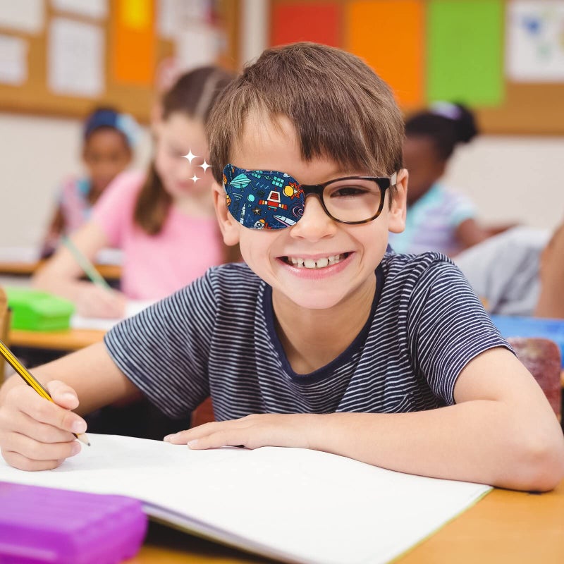 Newcotte Newcotte 12 Pcs Eye Patch for Kids Girls Boys Reusable Eye Patch for Glasses over the Lens Colorful Eye Patch Toddler Eye Patch Adorable Kids Eye Patches Assorted Eye Patch Cover (Fresh)  - Image 5