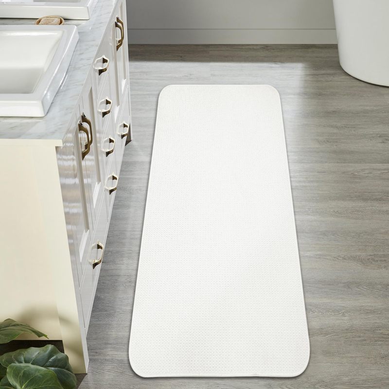 Ultra Thin Bath Mat 43x150 cm Modern Low-Pile Design - Quick Dry Non-Slip Bathroom Rug for Tile Floors - Image 3