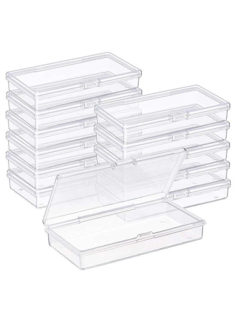 كاست ويف صندوق حاويات تخزين الخرز البلاستيكي الشفاف مكون من 12 صندوق تخزين صغير لجمع العناصر الصغيرة والخرز والمجوهرات وبطاقات العمل وقطع الألعاب اليدوية 12.5 * 6.5 * 2.5 سم - Image 1