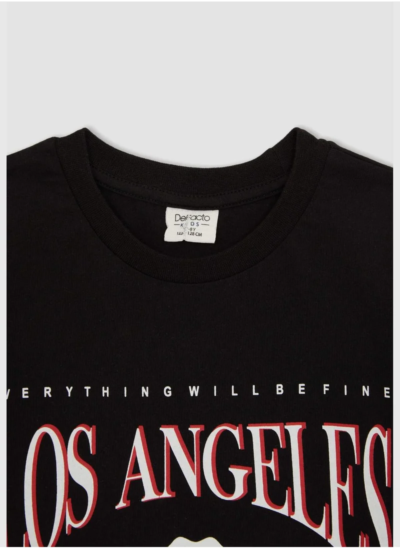 DeFacto Regular Fit Short Sleeve Los Angeles Print T-Shirt