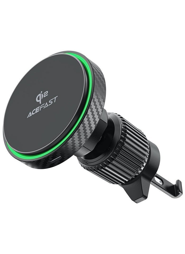 JAJEEK Fast Qi2 Wireless Charger Magnetic Car Holder D33 – 15W High-Speed Charging, Strong Magnet, 360° Adjustable Air Vent Mount, One-Hand Operation, Compatible with MagSafe and Qi-Enabled Devices - Image 1