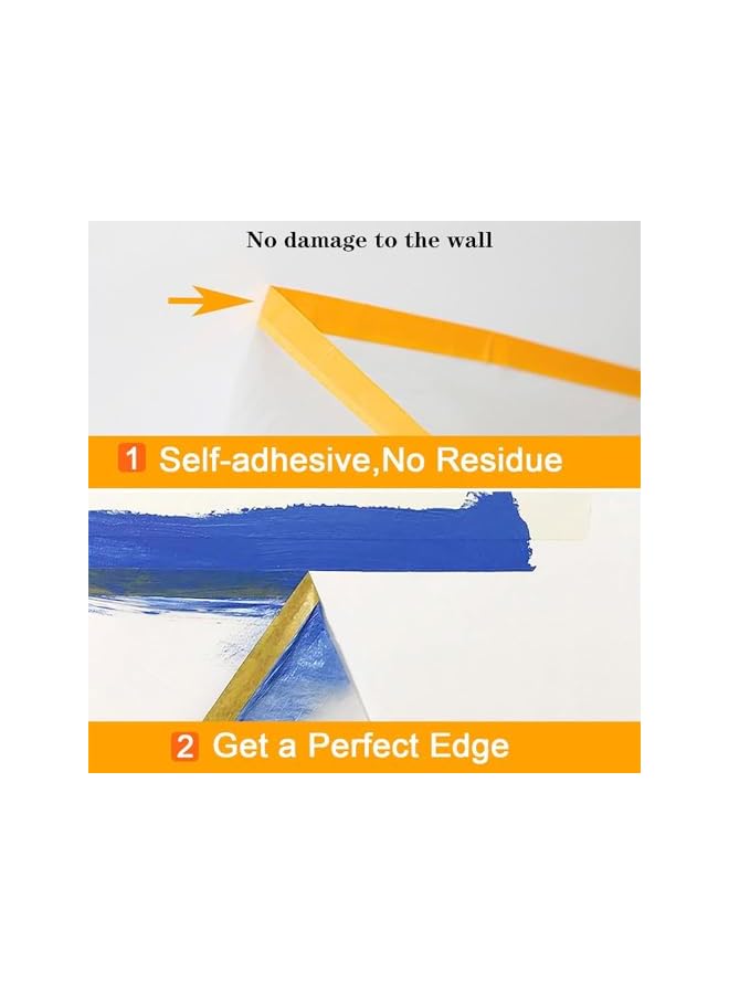 PROMASS promass 4M x 20M Masking Film with Tape,Plastic Waterproof Dust-Proof Pre-Taped and Drape,Transparent Painting Protective Masking Film,Plastic Protective Drop Film for Furniture Carpet Bed Covering  - Image 5