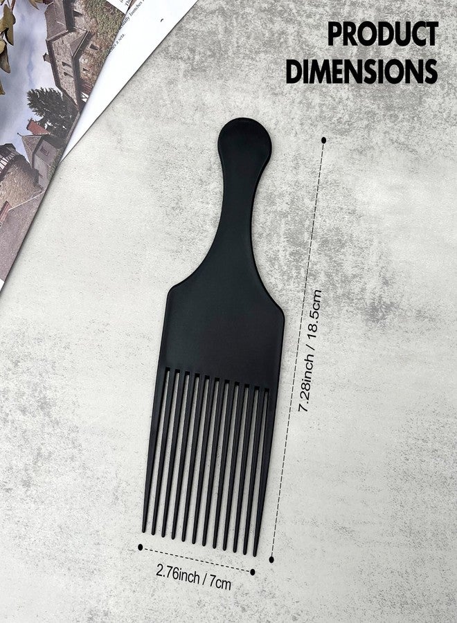 Zoolinn 3PCS Afro Hair Pick Comb - Black, Durable Wide Tooth for Detangling and Styling, for Men & Women - Image 4