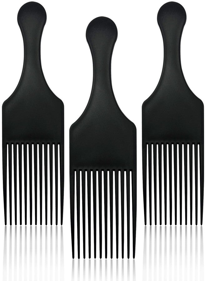 Zoolinn 3PCS Afro Hair Pick Comb - Black, Durable Wide Tooth for Detangling and Styling, for Men & Women - Image 1