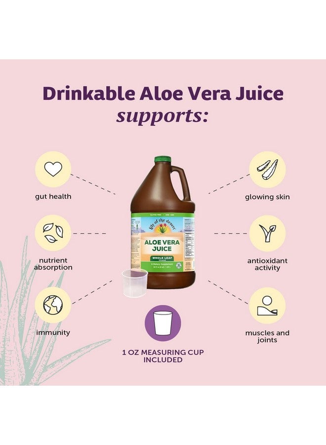 Lily Of the Desert Lily Of The Desert Aloe Vera Juice - Whole Leaf Filtered Aloe Vera Drink, Non-GMO Aloe Juice with Natural Digestive Enzymes for Gut Health, Stomach Relief, Wellness, Glowing Skin, 64 Fl Oz  - Image 3