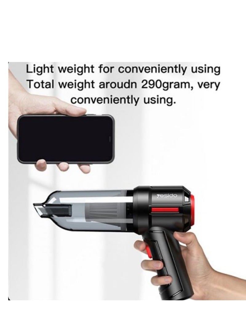 YESIDO Mini Vacuum Cleaner High Power 4500Pa Cleaning Tool (VCO3) - Image 5