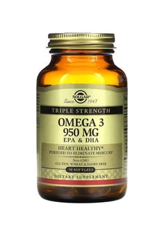 Solgar Omega-3 EPA & DHA Triple Strength 950 mg 50 Softgels