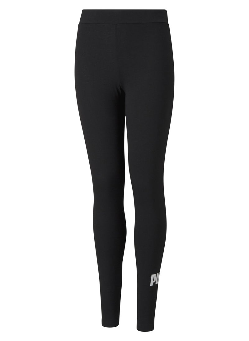 PUMA Essentials Girls Black Logo Leggings  - Image 1