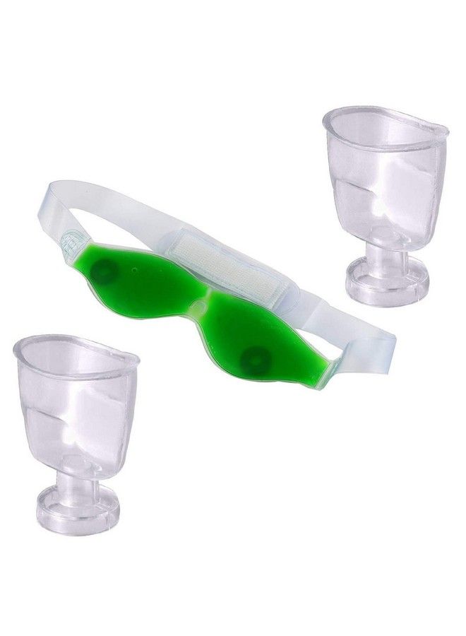 AHCS Acupressure 1 Aloe Vera Cool Gel Eye Mask With 2 Pc Eyes Wash Cup Kit - Image 2