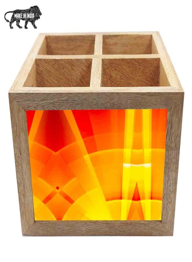 Nutcase Wooden Cutlery Stand Holder Silverware Caddy Spoons Forks Knives Organizer for Dining Table & Kitchen -Made in India-Spoons NOT Included - Sun - Image 5