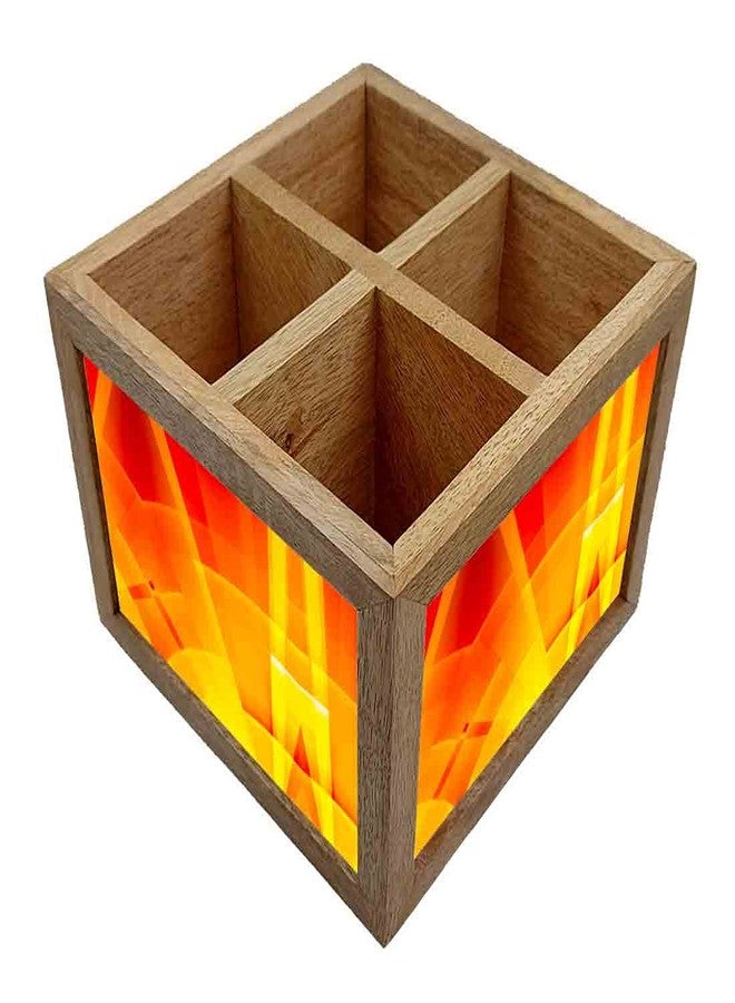 Nutcase Wooden Cutlery Stand Holder Silverware Caddy Spoons Forks Knives Organizer for Dining Table & Kitchen -Made in India-Spoons NOT Included - Sun - Image 3