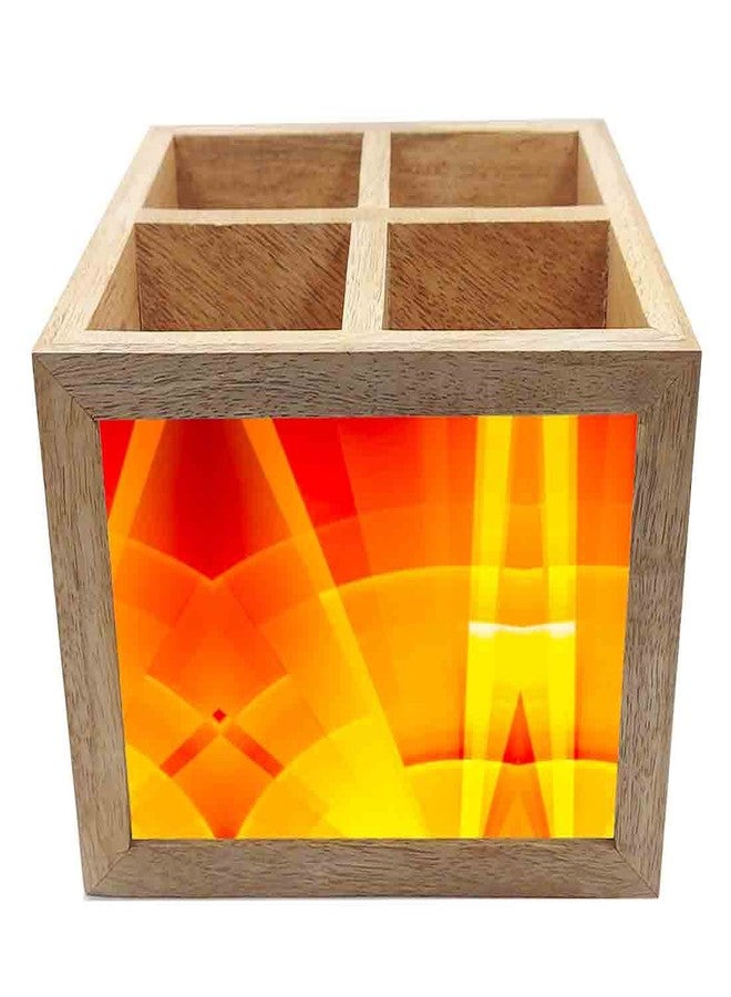 Nutcase Wooden Cutlery Stand Holder Silverware Caddy Spoons Forks Knives Organizer for Dining Table & Kitchen -Made in India-Spoons NOT Included - Sun - Image 4