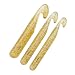 QLRFFLJOY Plastic Crochet Hooks 3 pcs Large Sizes Long Crochet Needles Set QLRFFLJOY 18mm 20mm 25mm Crochet Hook DIY Yarn Weaving Tool for Knitting Blanket Shawl and Carpet - Image 2