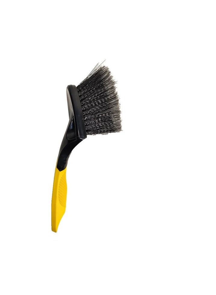 Safi WAX SAFI WAX Easy Car Tire Cleaning Brush Heavy Duty Car Wheel Cleaning Brush Black and Yellow - Image 3