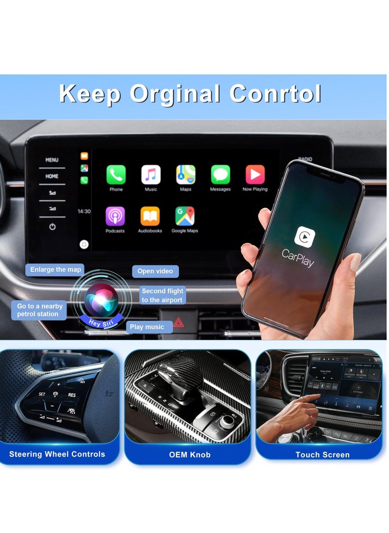 Generic - Wireless CarPlay Adapter for Factory-Wired Cars, CarPlay 2023 Upgrade, Convert Wired to Wireless, USB Type-C for iPhone - Image 1