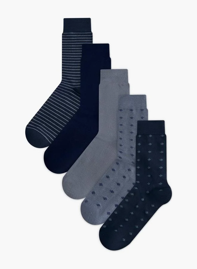 دوتشيني Men Socks Crew Length - Set Of 5