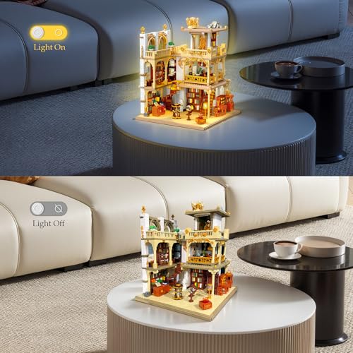 JMBricklayer Medieval House Building Kit for Adults 30126 EuroStyle Bookstore Building Sets with LED Light Creative Modular Architecture Sets Collectible House Toy Model Gift for Adult Women - Image 5