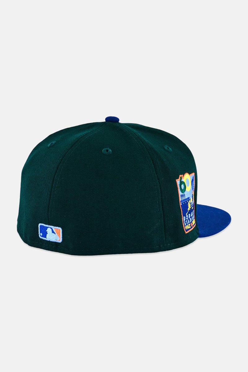 New Era x MLB Men Los Angeles Dodgers Fitted Cap, Dark Green - Image 2