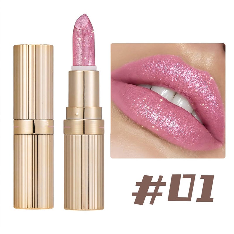 2PCS Pink Pearl Metallic Liquid Lipstick – High Pigment Long-Lasting Waterproof Lip Gloss, Shimmer High Shine Finish, Transfer-Proof, Non-Sticky Lightweight Lip Makeup for All Day Wear | Metallic Lipstick - Image 4