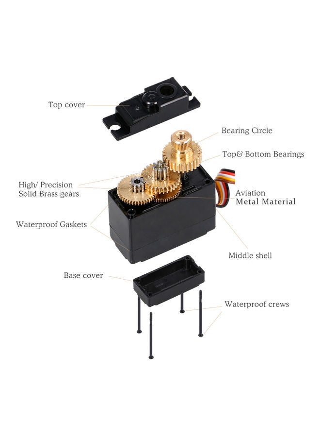 NIBEMINENT Metal Gear Digital Servo For XKS 144001 RC Buggy Racing Car 4x3.4x1.3cm - Image 3