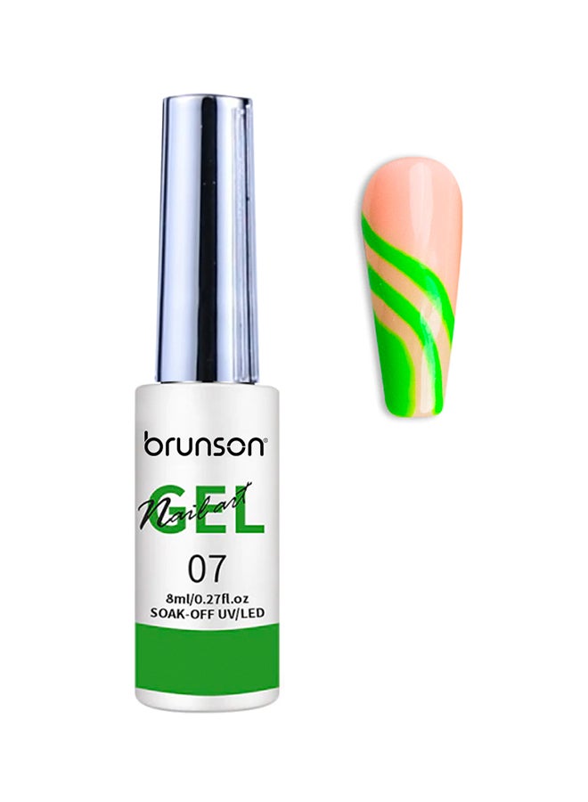 brunson جل طلاء الأظافر الجل 8 مل طلاء فن الأظافر لفرشاة فن الأظافر بخط رفيع في أقلام الجل UV LED قابل للإزالة طلاء الأظافر الفرنسي رسم خط العنكبوت الرسم صالون DIY