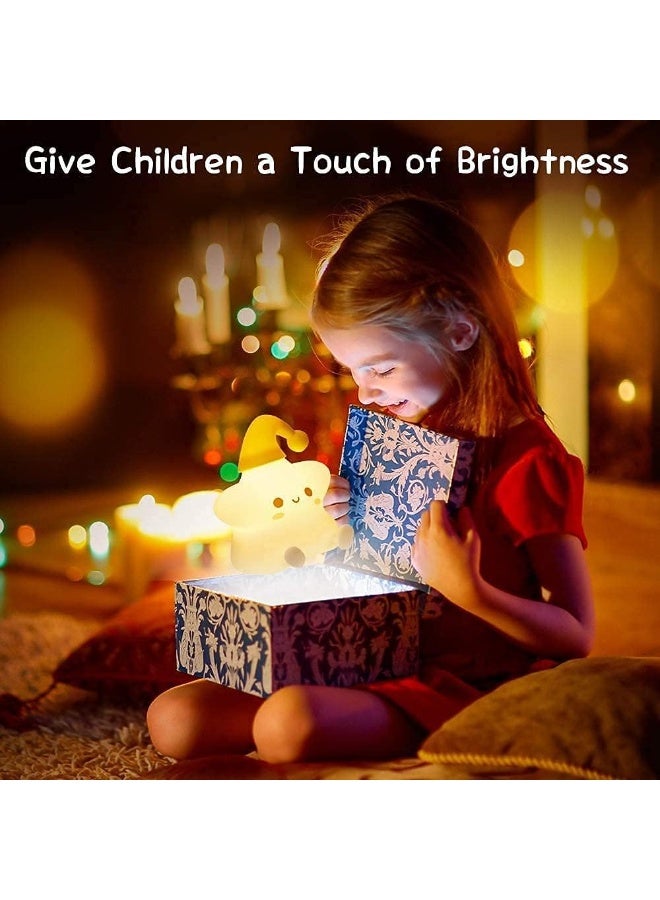Night Light for Kids, Baby Night Light Lamp for Kids Room Star Girls Night Light, Silicone Nursery Squishy Soft Rechargeable Color Changing Cute Night Light, Star Birthday Gift - Image 5