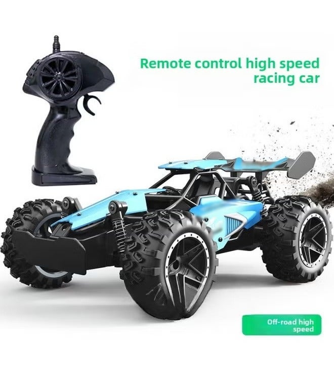 O2. Blue Small High-Speed Remote Control Off-Road RC Car with 2.4GHz System and Rechargeable Battery - Image 2