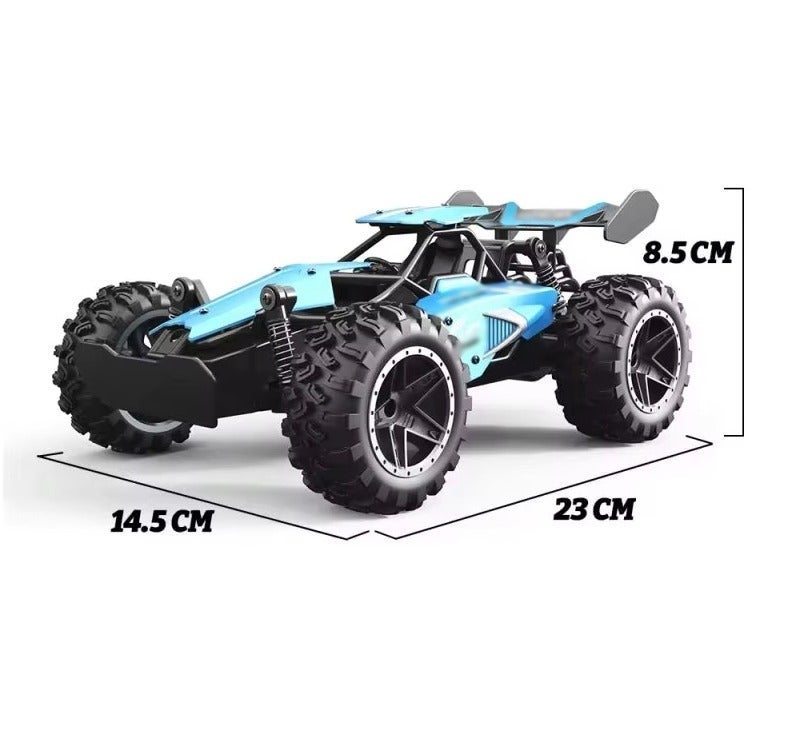 O2. Blue Small High-Speed Remote Control Off-Road RC Car with 2.4GHz System and Rechargeable Battery - Image 4