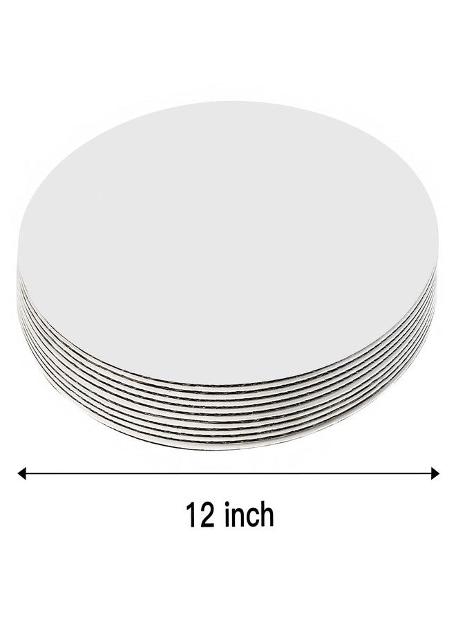 Onemore ONE MORE [35pcs] 12" White Cake board Round,Disposable Cake Circle Base Boards Cake Plate Round Coated Circle Cakeboard Base 12inch,Pack of 35 - Image 3
