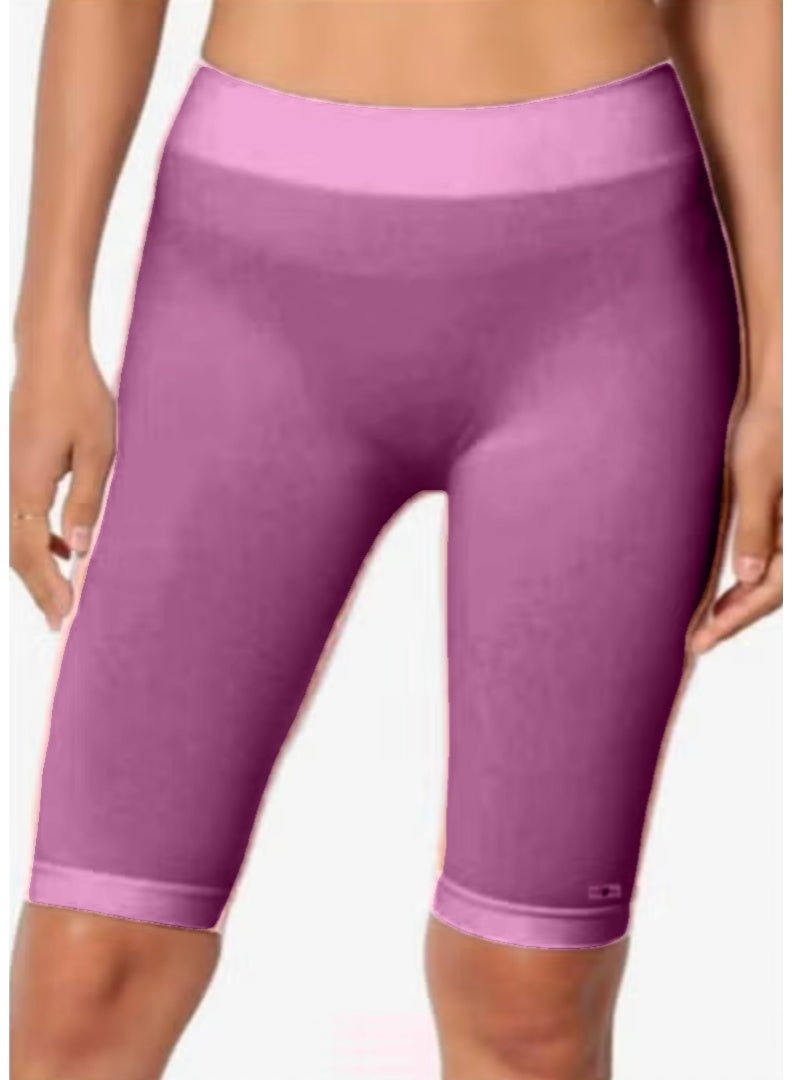 شورت نسائي بطول الركبة، بنطال ضيق للمشي وتمارين اليوغا وأكتيفيوير KU407 - Image 1