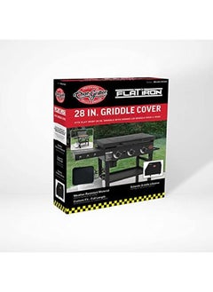 Char-Griller 8355 Flat Iron 3 Burner Outdoor Gas Griddle Grill Cover Black  - Image 3