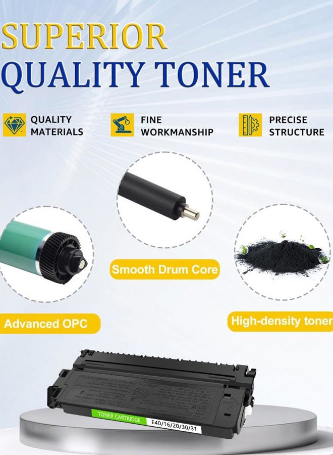 GREENCYCLE 2 Pack E40/E20/E10/E16/E31 1491A002AA Black Toner Cartridge Compatible for Canon E40 FC-330 FC-336 FC-500 PC981 Printer (2 Pack, E40) - Image 4