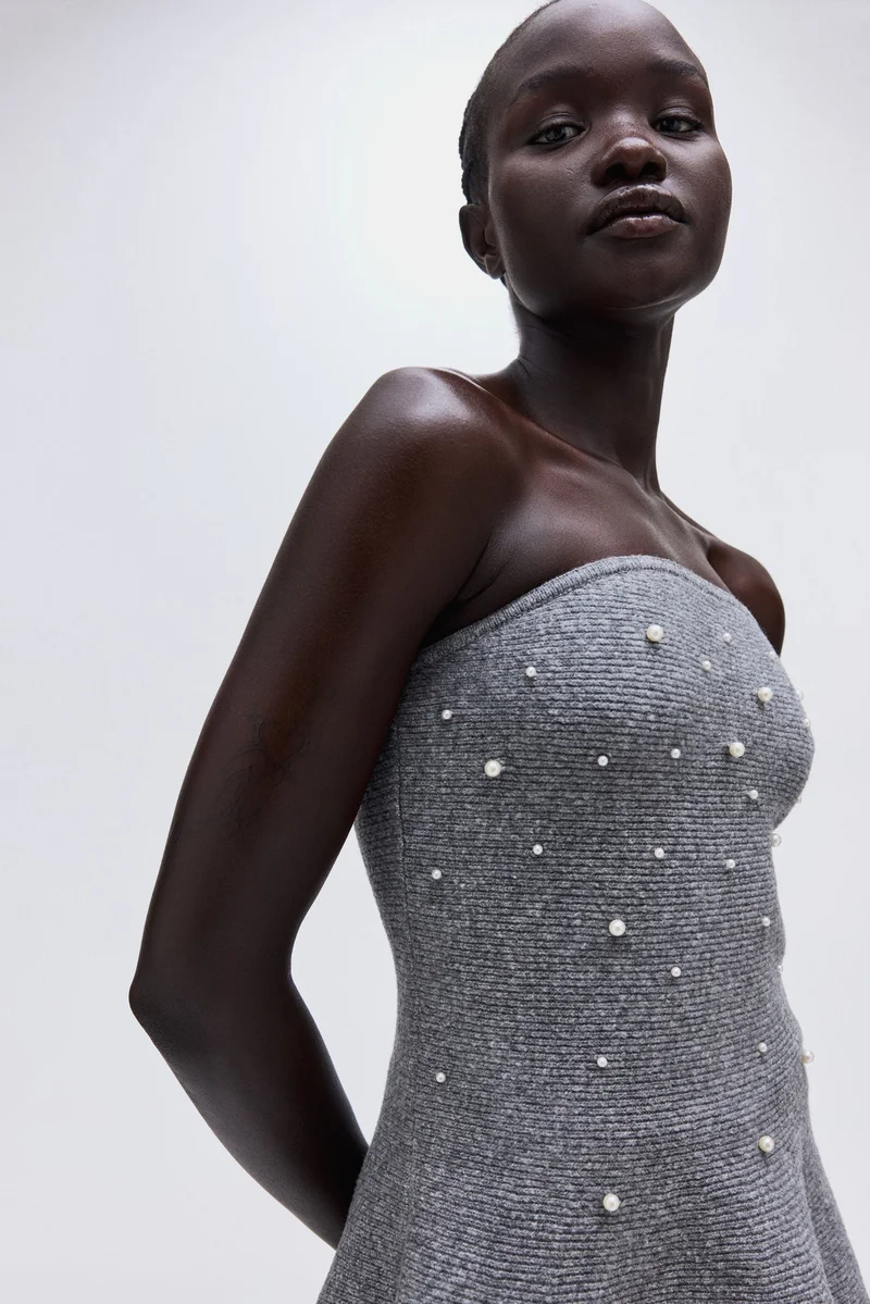 H&M Bead-embellished bandeau top