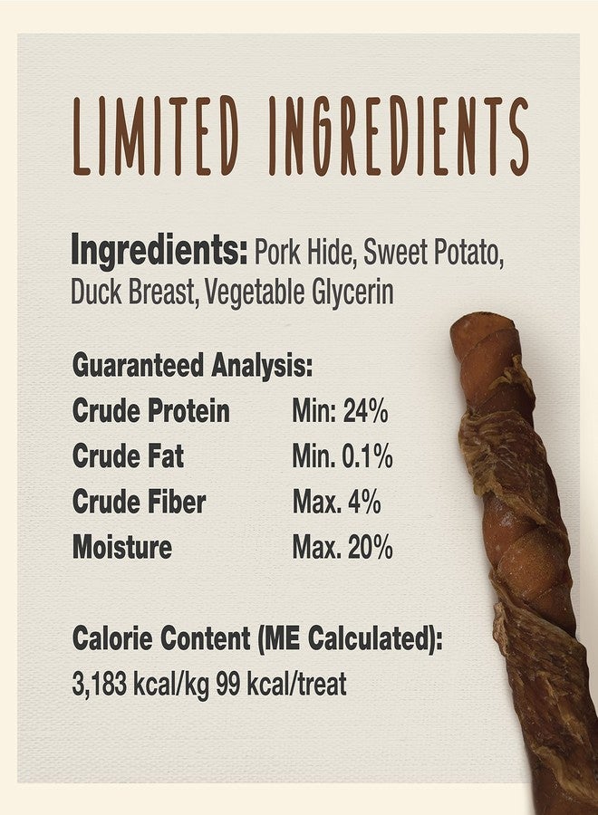 Cadet Gourmet Triple Chews Pork Hide, Sweet Potato, & Duck Dog Treats - Healthy Dog Treats for Small & Large Dogs - Inspected & Tested in USA (6 Count) - Image 3