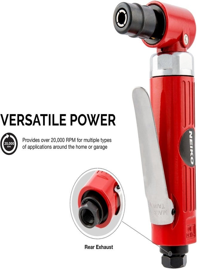 نيكو ماكينة طحن هوائية بزاوية قائمة NEIKO 30060A مقاس 1/4 بوصة | 20,000 دورة في الدقيقة | استهلاك 4 قدم مكعب في الدقيقة | عادم خلفي | مقبض مسدس - Image 3