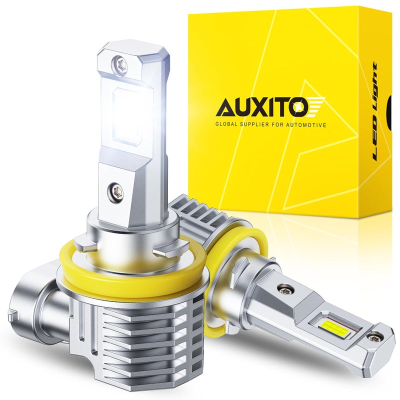 AUXITO H11 LED Fog Lights 1000 Brighter 6500K White 11 Mini Size No Adapter Needed 3 Min Quick Install No Flicker 99 Compatibility Pack of 2 - Image 3